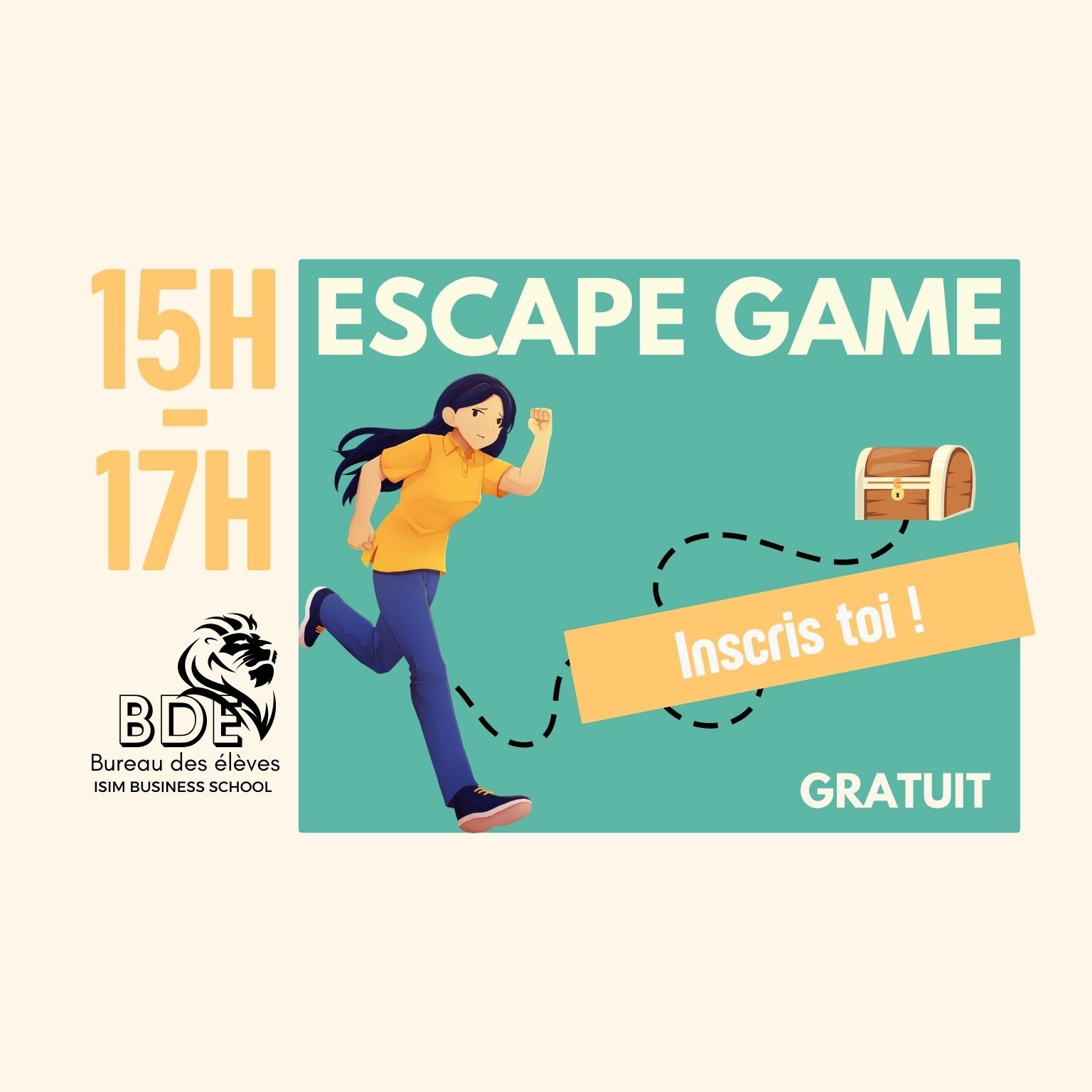 L'affiche de l'événement Escape Game qui a lieu dans la vielle ville de Nice
